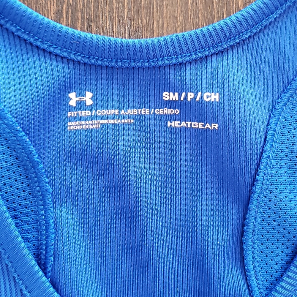 Under armour blue tank size Small